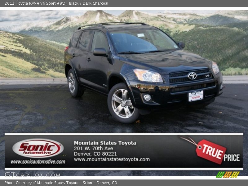Black / Dark Charcoal 2012 Toyota RAV4 V6 Sport 4WD