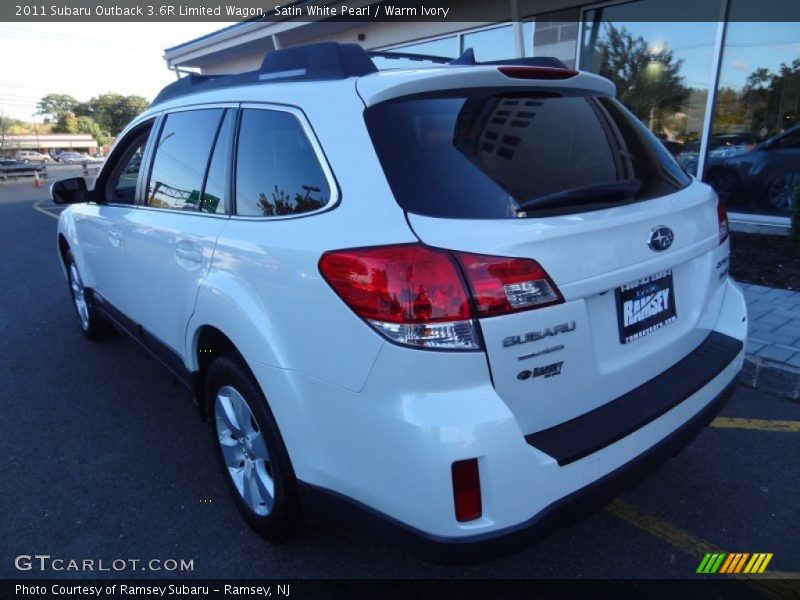 Satin White Pearl / Warm Ivory 2011 Subaru Outback 3.6R Limited Wagon