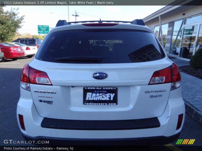 Satin White Pearl / Warm Ivory 2011 Subaru Outback 3.6R Limited Wagon