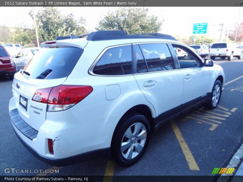 Satin White Pearl / Warm Ivory 2011 Subaru Outback 3.6R Limited Wagon