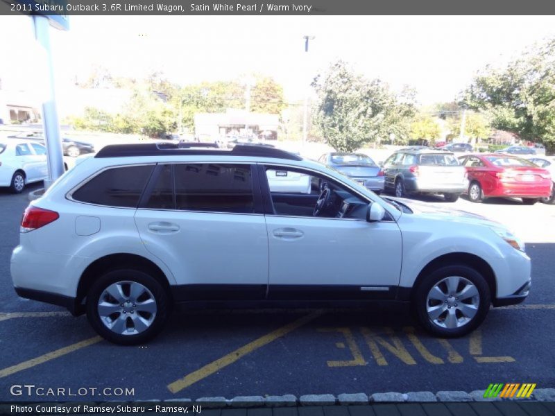 Satin White Pearl / Warm Ivory 2011 Subaru Outback 3.6R Limited Wagon