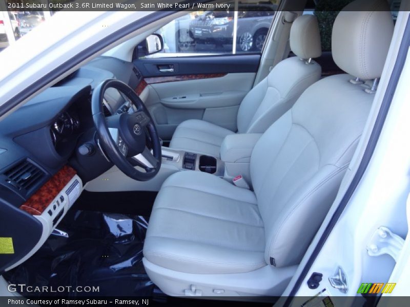 Satin White Pearl / Warm Ivory 2011 Subaru Outback 3.6R Limited Wagon
