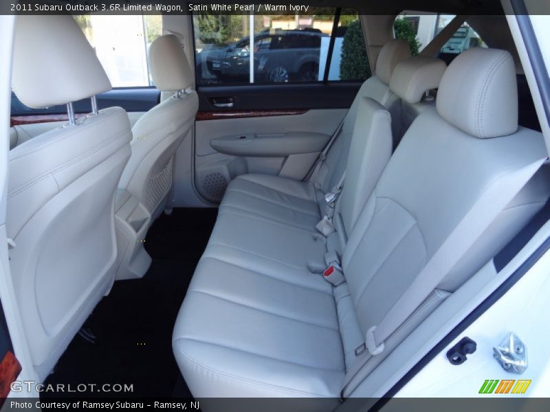 Satin White Pearl / Warm Ivory 2011 Subaru Outback 3.6R Limited Wagon