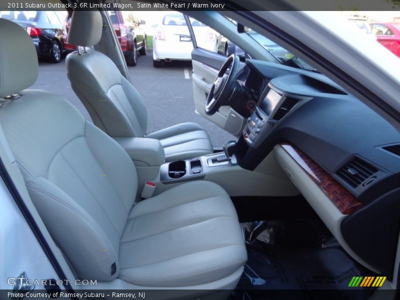 Satin White Pearl / Warm Ivory 2011 Subaru Outback 3.6R Limited Wagon