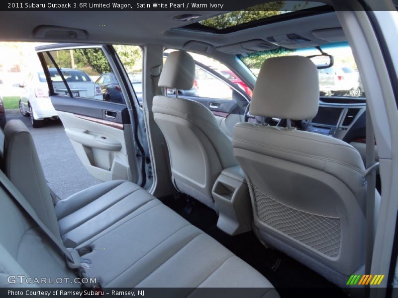 Satin White Pearl / Warm Ivory 2011 Subaru Outback 3.6R Limited Wagon