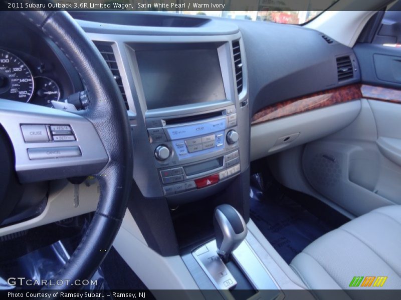 Satin White Pearl / Warm Ivory 2011 Subaru Outback 3.6R Limited Wagon