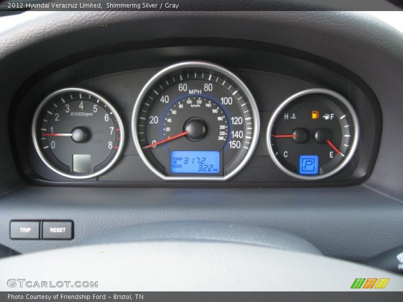 Shimmering Silver / Gray 2012 Hyundai Veracruz Limited