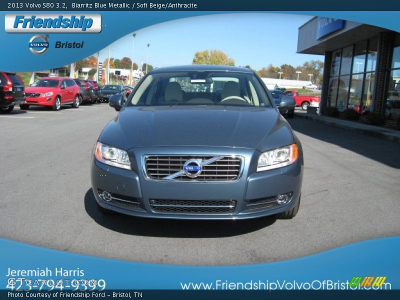 Biarritz Blue Metallic / Soft Beige/Anthracite 2013 Volvo S80 3.2