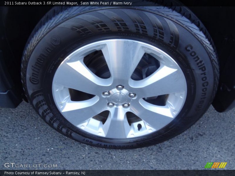 Satin White Pearl / Warm Ivory 2011 Subaru Outback 3.6R Limited Wagon