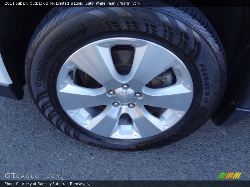 Satin White Pearl / Warm Ivory 2011 Subaru Outback 3.6R Limited Wagon