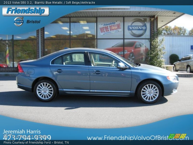 Biarritz Blue Metallic / Soft Beige/Anthracite 2013 Volvo S80 3.2