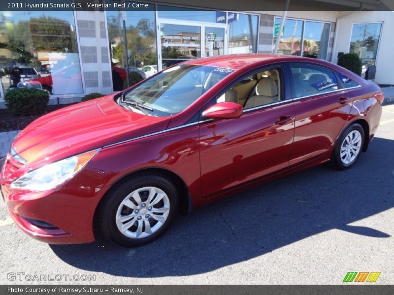 Venetian Red / Camel 2011 Hyundai Sonata GLS