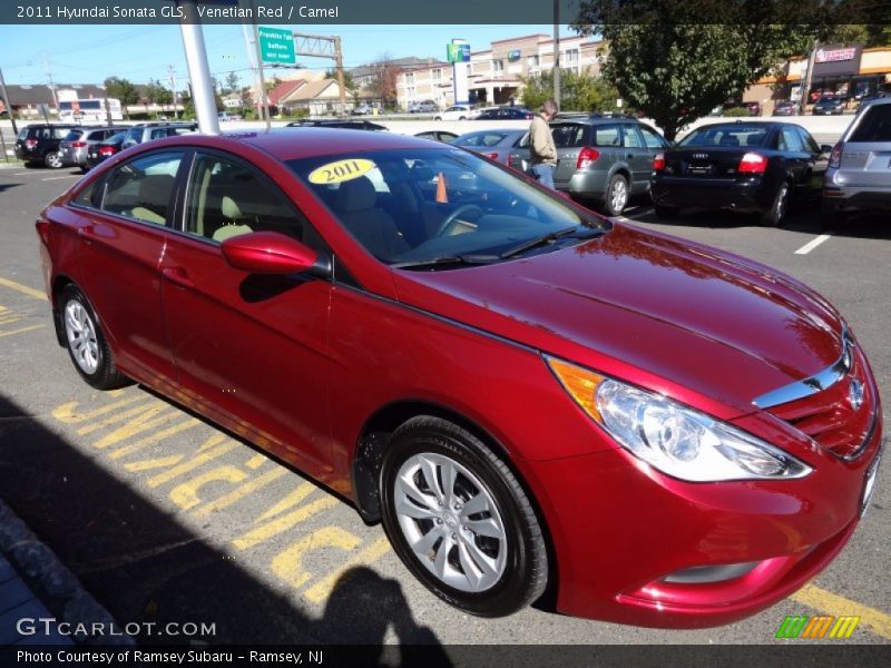 Venetian Red / Camel 2011 Hyundai Sonata GLS