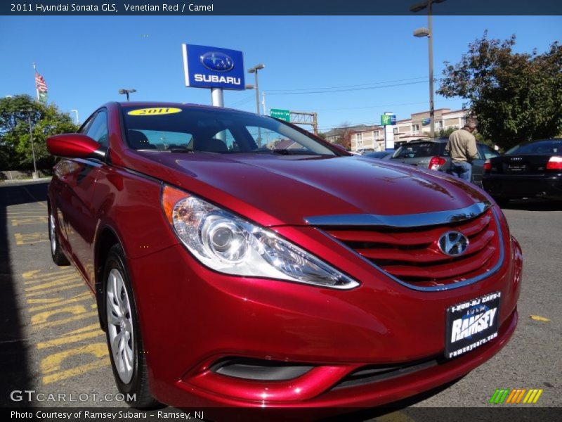 Venetian Red / Camel 2011 Hyundai Sonata GLS