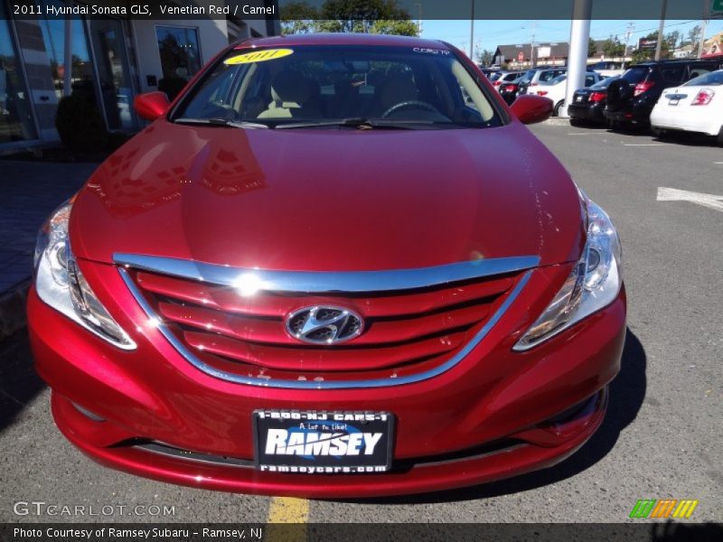 Venetian Red / Camel 2011 Hyundai Sonata GLS