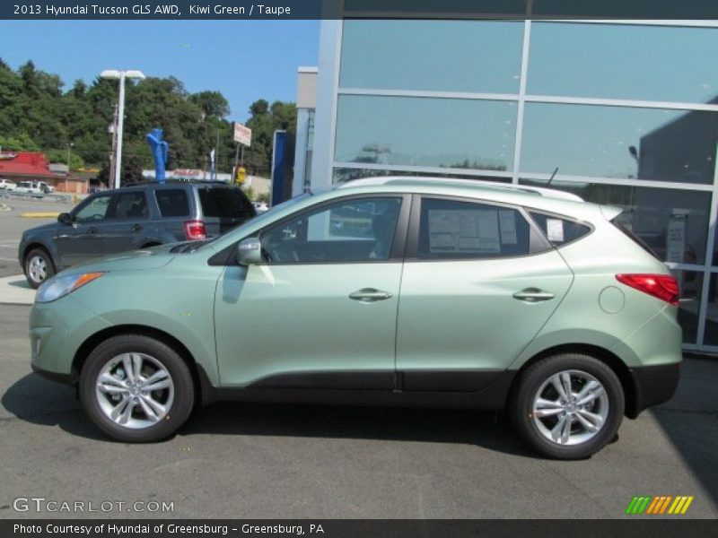 Kiwi Green / Taupe 2013 Hyundai Tucson GLS AWD