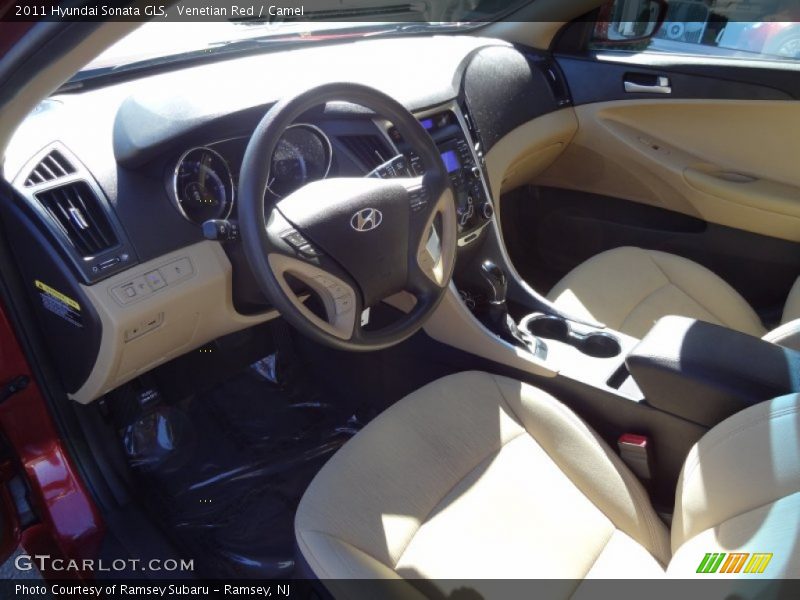 Venetian Red / Camel 2011 Hyundai Sonata GLS