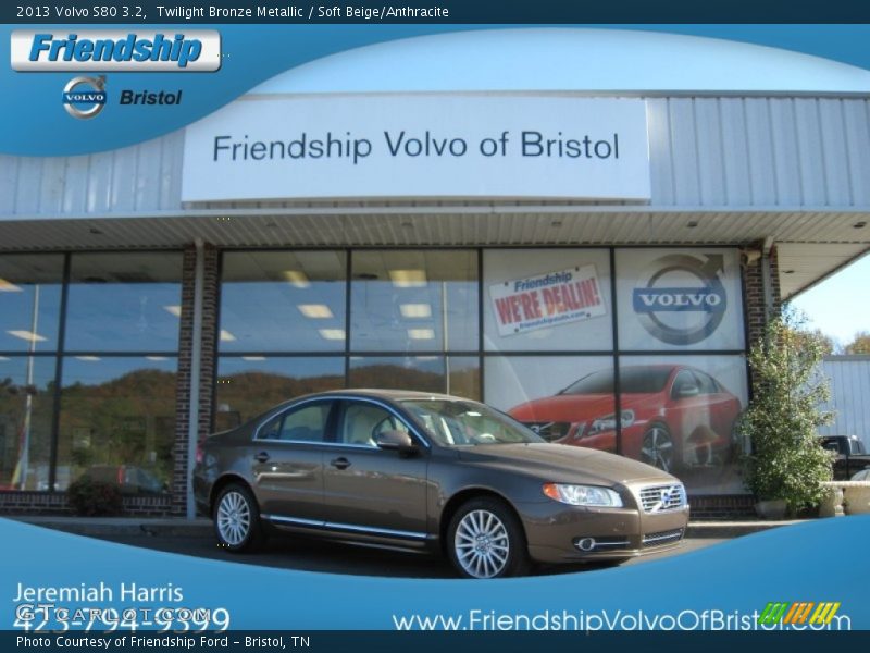 Twilight Bronze Metallic / Soft Beige/Anthracite 2013 Volvo S80 3.2