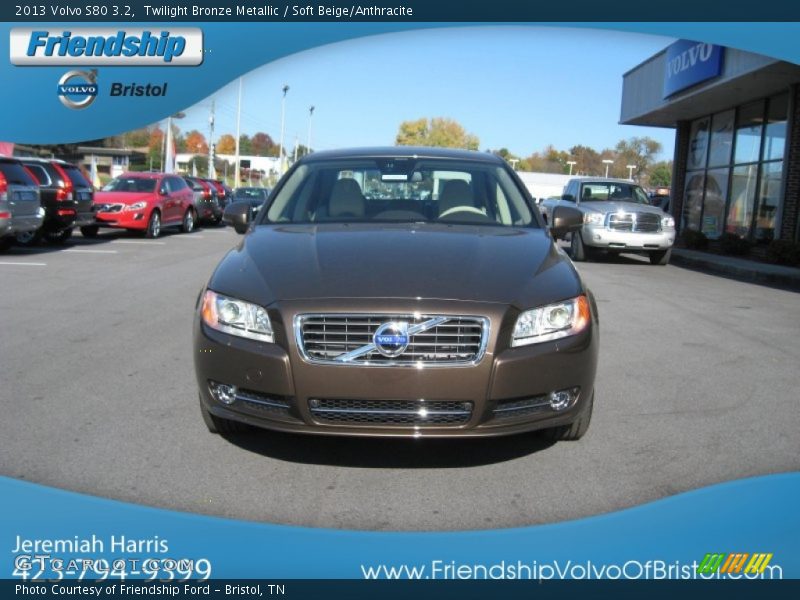 Twilight Bronze Metallic / Soft Beige/Anthracite 2013 Volvo S80 3.2