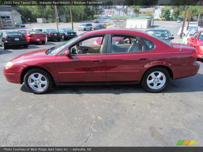 Matador Red Metallic / Medium Parchment 2003 Ford Taurus SES