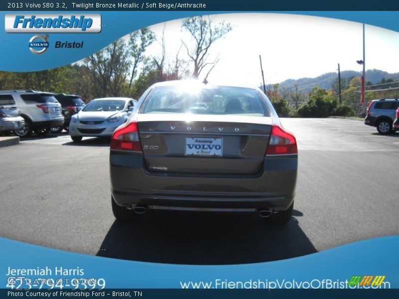 Twilight Bronze Metallic / Soft Beige/Anthracite 2013 Volvo S80 3.2