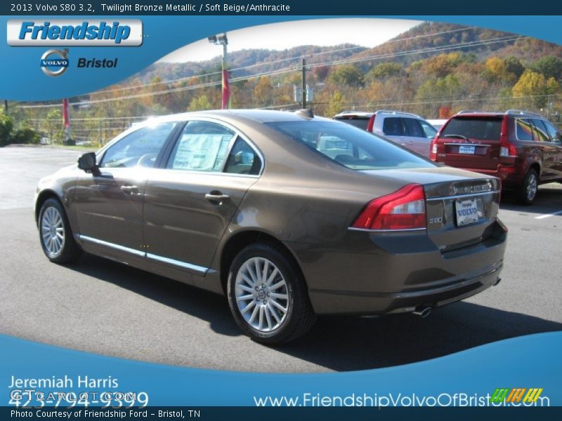 Twilight Bronze Metallic / Soft Beige/Anthracite 2013 Volvo S80 3.2