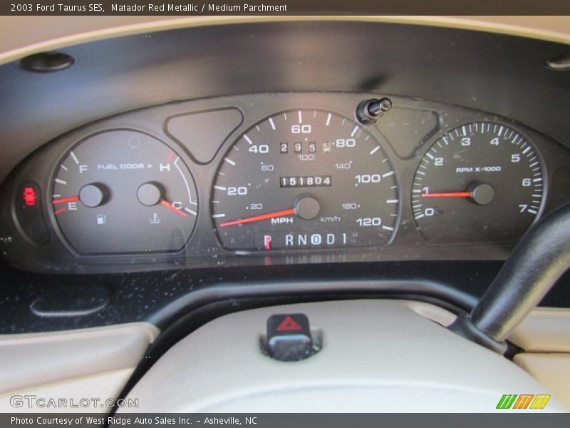 Matador Red Metallic / Medium Parchment 2003 Ford Taurus SES