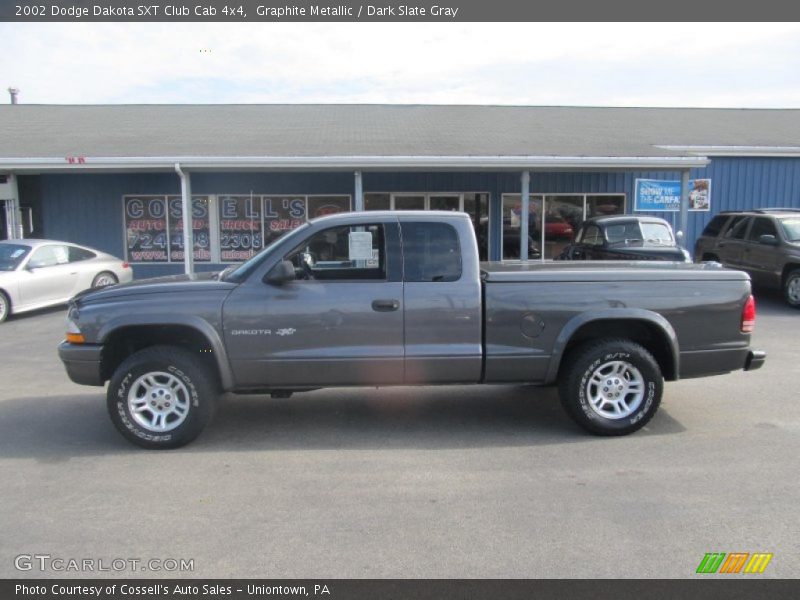  2002 Dakota SXT Club Cab 4x4 Graphite Metallic