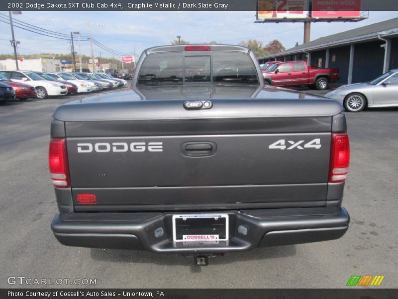 Graphite Metallic / Dark Slate Gray 2002 Dodge Dakota SXT Club Cab 4x4