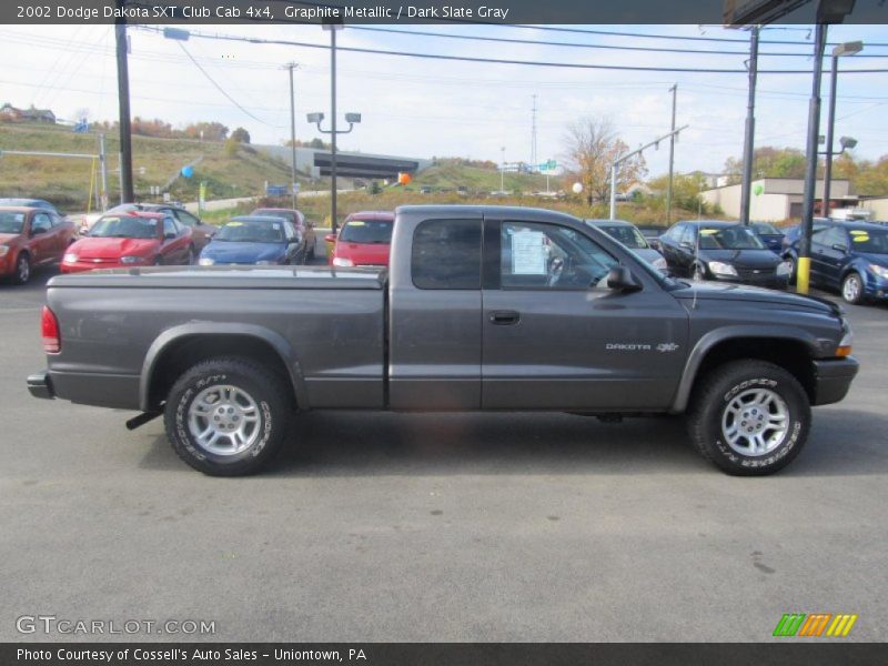  2002 Dakota SXT Club Cab 4x4 Graphite Metallic