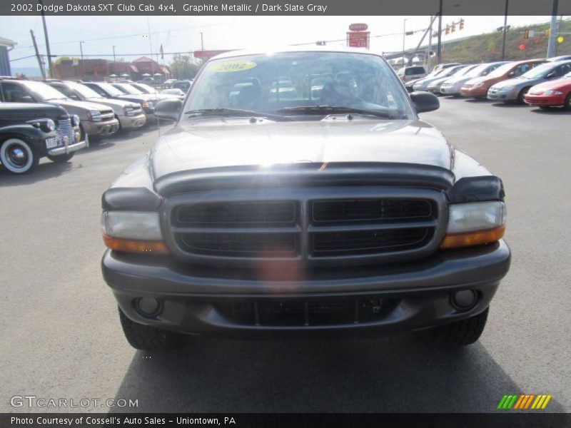Graphite Metallic / Dark Slate Gray 2002 Dodge Dakota SXT Club Cab 4x4
