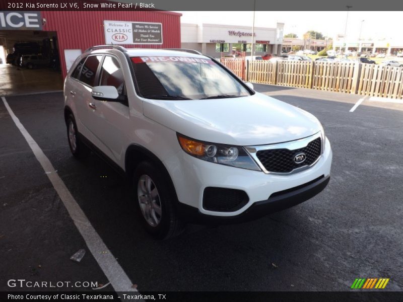 Snow White Pearl / Black 2012 Kia Sorento LX V6