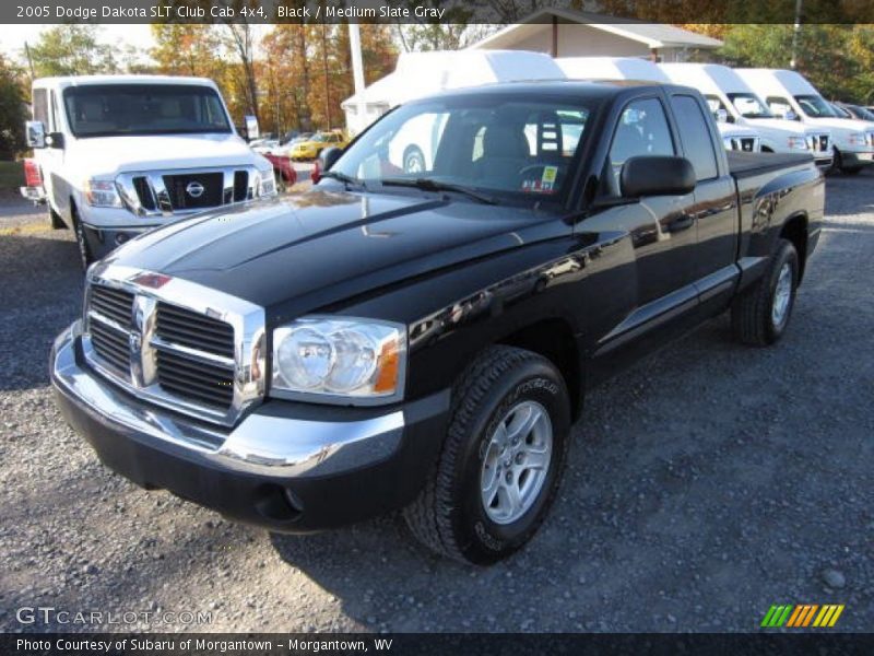 Black / Medium Slate Gray 2005 Dodge Dakota SLT Club Cab 4x4