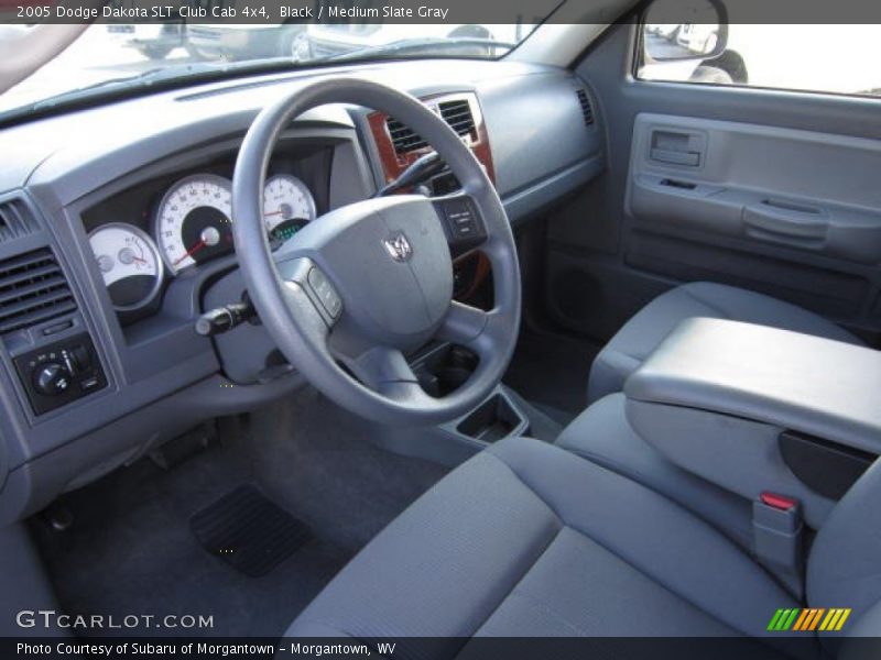 Black / Medium Slate Gray 2005 Dodge Dakota SLT Club Cab 4x4