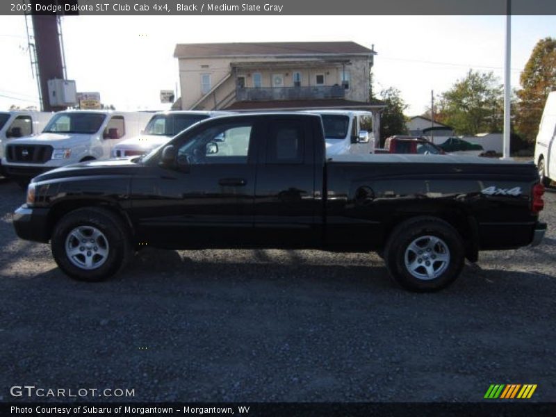 Black / Medium Slate Gray 2005 Dodge Dakota SLT Club Cab 4x4