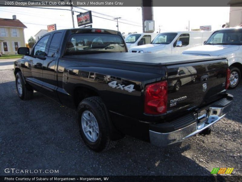 Black / Medium Slate Gray 2005 Dodge Dakota SLT Club Cab 4x4