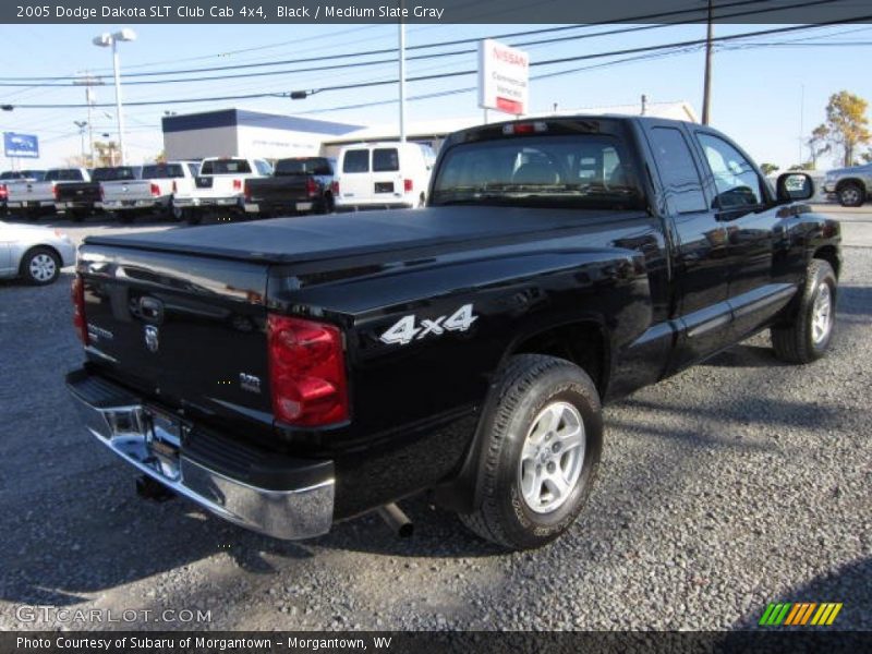 Black / Medium Slate Gray 2005 Dodge Dakota SLT Club Cab 4x4