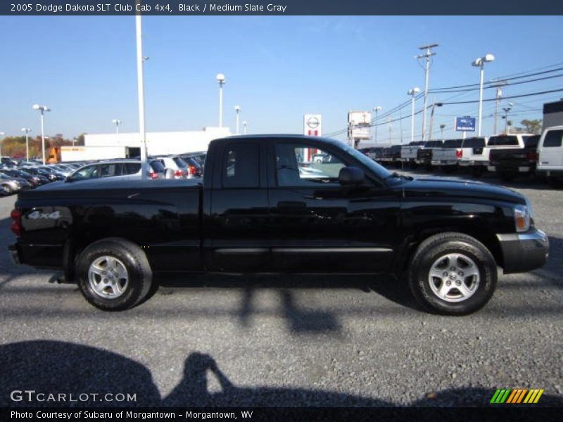 Black / Medium Slate Gray 2005 Dodge Dakota SLT Club Cab 4x4