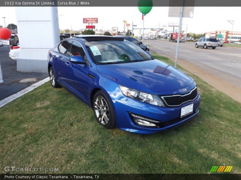Corsa Blue / White 2013 Kia Optima SX Limited