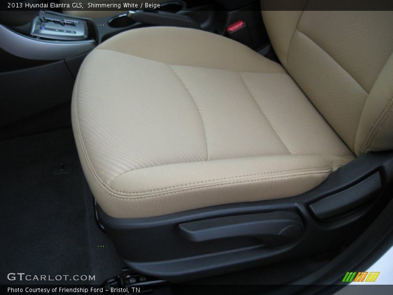 Shimmering White / Beige 2013 Hyundai Elantra GLS