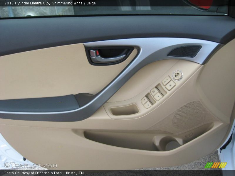 Shimmering White / Beige 2013 Hyundai Elantra GLS