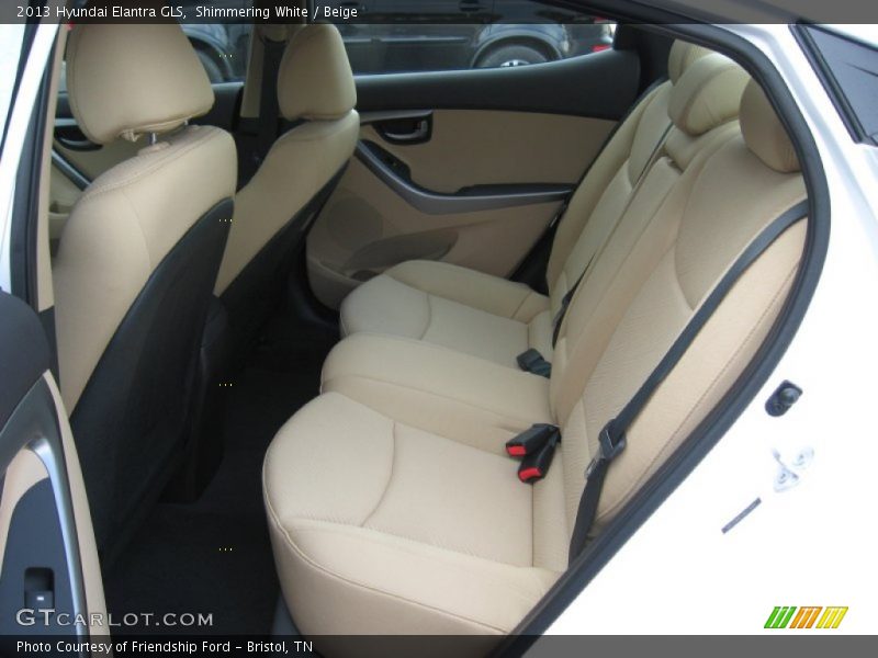 Shimmering White / Beige 2013 Hyundai Elantra GLS