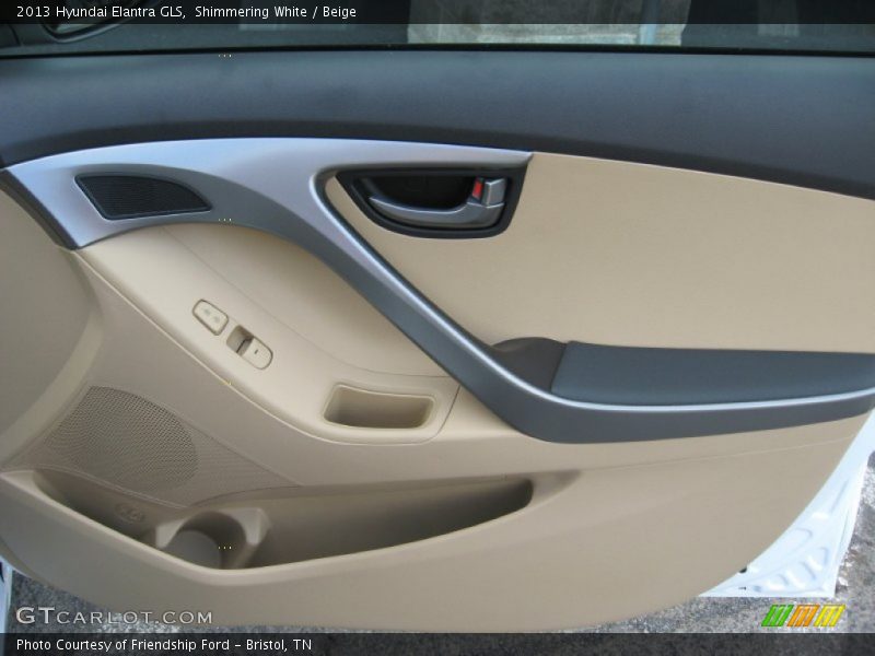 Shimmering White / Beige 2013 Hyundai Elantra GLS