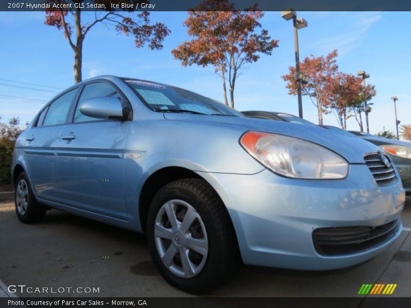 Ice Blue / Gray 2007 Hyundai Accent GLS Sedan