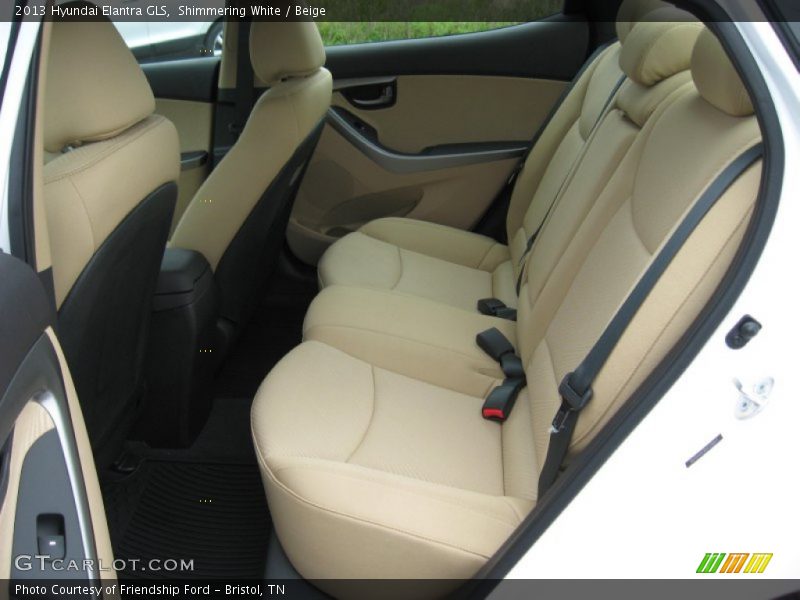Shimmering White / Beige 2013 Hyundai Elantra GLS
