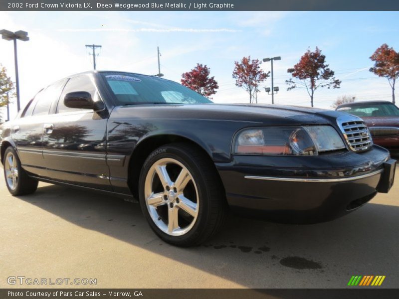 Deep Wedgewood Blue Metallic / Light Graphite 2002 Ford Crown Victoria LX