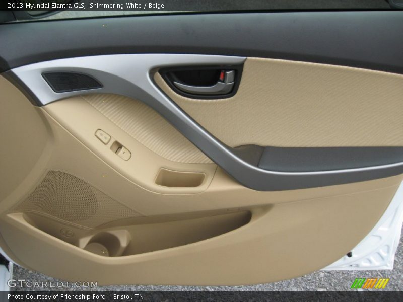Shimmering White / Beige 2013 Hyundai Elantra GLS