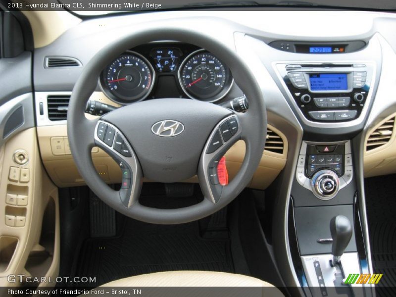 Shimmering White / Beige 2013 Hyundai Elantra GLS