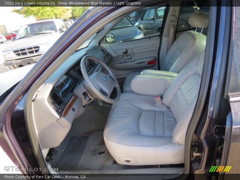 Deep Wedgewood Blue Metallic / Light Graphite 2002 Ford Crown Victoria LX