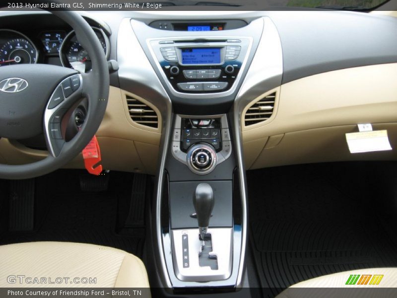 Shimmering White / Beige 2013 Hyundai Elantra GLS